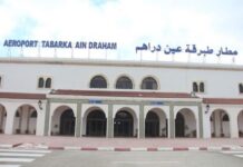 استئناف الرحلات بمطار طبرقة–عين دراهم بوصول أول طائرة من بولندا