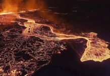 ثوران بركاني جديد جنوب غرب آيسلندا قرب العاصمة ريكيافيك