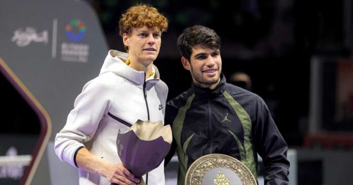 six-kings-slam-2025-sinner-alcaraz-nss-2 سينر يهزم تسيتسيباس ويواجه جوكوفيتش في نصف سيكس كينغز