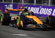 لاندو نوريس يتصدر تدريبات لاس فيغاس رغم غطاء صرف وتوقفين احمرين