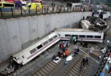 حصيلة تصادم قطارين في إسبانيا ترتفع إلى 39 قتيلاً
