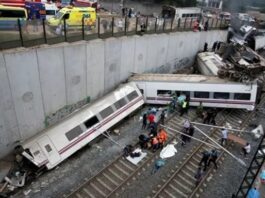 حصيلة تصادم قطارين في إسبانيا ترتفع إلى 39 قتيلاً