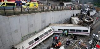 حصيلة تصادم قطارين في إسبانيا ترتفع إلى 39 قتيلاً