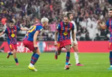 برشلونة يهزم ريال مدريد 3-2 ويتوج بالسوبر الإسباني