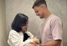 أنس جابر تستقبل مولودها الأول في دبي