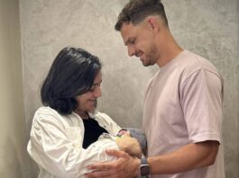 أنس جابر تستقبل مولودها الأول في دبي