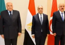 وزراء خارجية تونس ومصر والجزائر يؤكدون من القاهرة: الحل في ليبيا بأيدي أبنائها