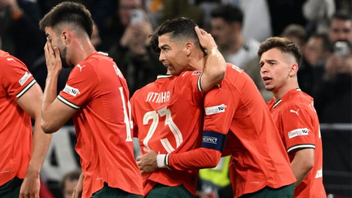 رونالدو يقود البرتغال إلى نهائي دوري الأمم الأوروبية بالفوز على ألمانيا رونالدو يقود البرتغال إلى نهائي دوري الأمم الأوروبية بالفوز على ألمانيا