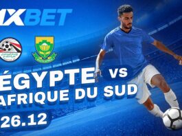Égypte vs Afrique du Sud Coupe d'Afrique des Nations 2025 avec 1xBet