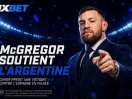 Conor McGregor parie 100 000 dollars sur l'issue de la finale de la Coupe du monde avec 1xBet