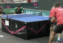 Les joueuses de l'équipe nationale tunisienne féminine de tennis de table lors de leur participation au Championnat d'Afrique