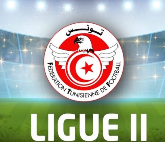 Match du championnat de deuxième division de football en Tunisie