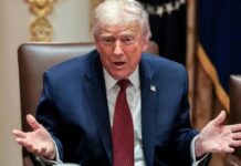 Le président américain Donald Trump lors d'une apparition publique