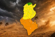 Météo ce soir en Tunisie : des températures comprises entre 15 et 25 degrés et des averses éparses dans le sud